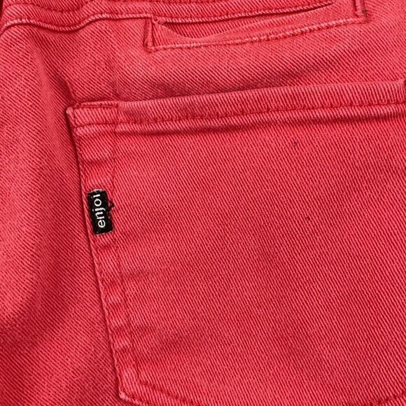 Enjoi Skateboading Sundays Slim Fit Pants Women’s 30 Cotton Stretch Red Denim - Picture 13 of 13